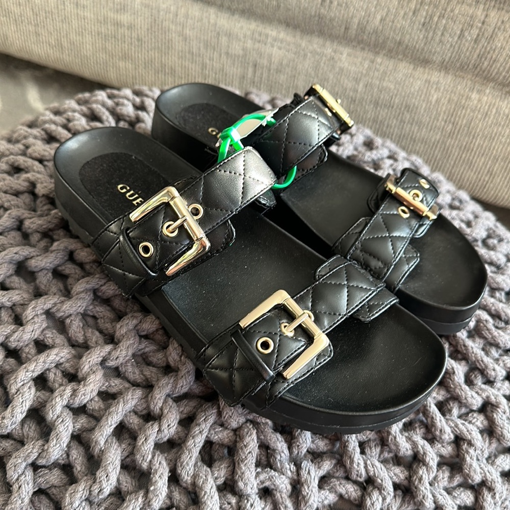 Guess Felda Quilted Buckle Sandal Size 7 New - Picture 7 of 8